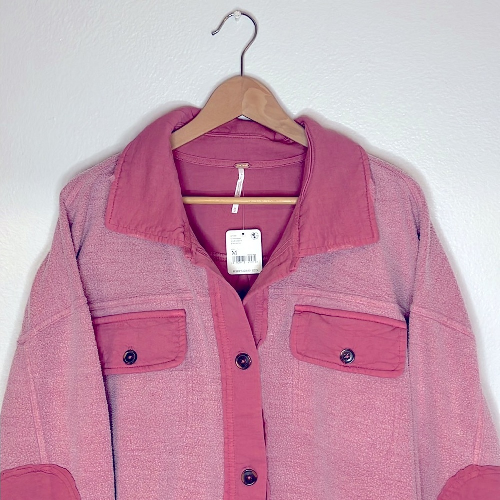 NWT Free People Ruby Oversized Shacket Sweatheart Medium
